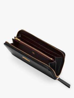 Mulberry Plaque Small Classic Grain Leather 8 Card Zip Around Wallet - view 2, Black