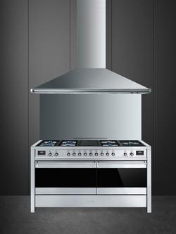 Smeg A5-81 Dual Fuel Range Cooker, A Energy Rating, Stainless Steel - view 2, Stainless Steel