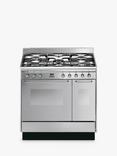 Smeg CC92MX9 90cm Dual Fuel Range Cooker, A Energy Rating, Stainless Steel