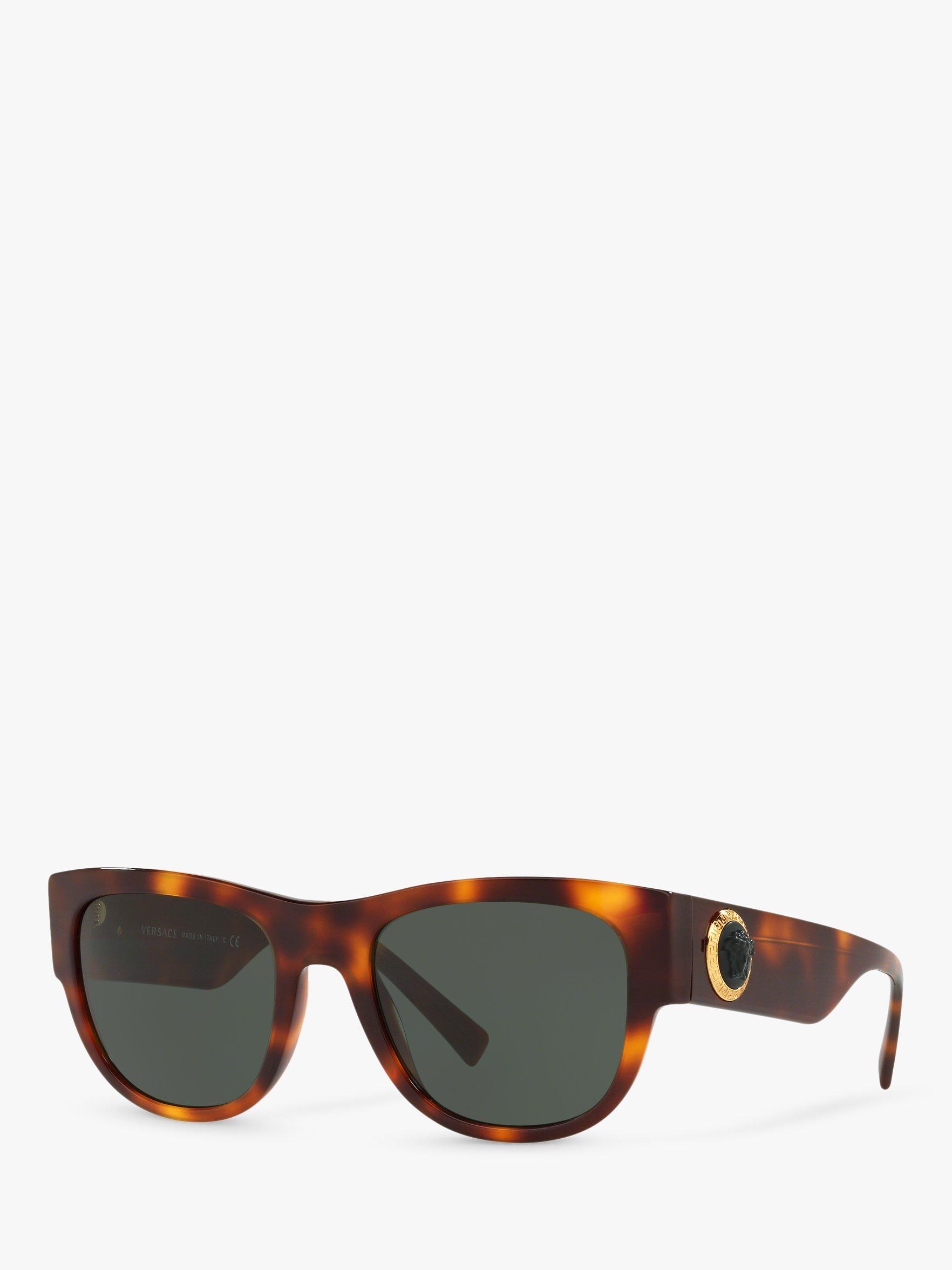 Versace VE4359 Women's Oval Sunglasses, Havana