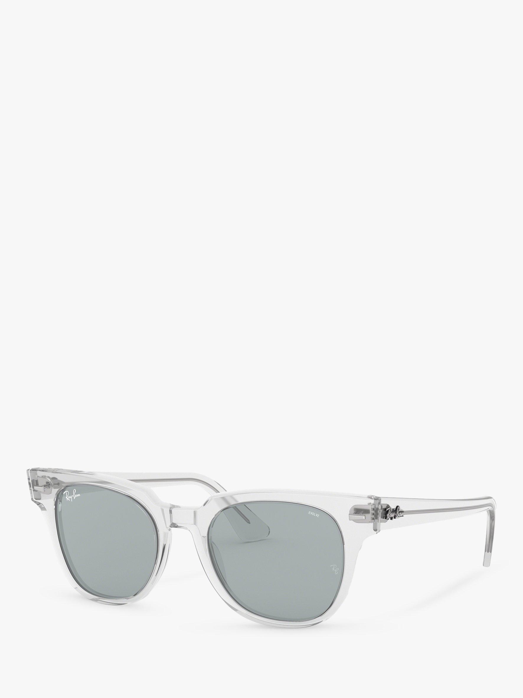 Ray-Ban RB2168 Unisex Square Sunglasses, Clear/Blue