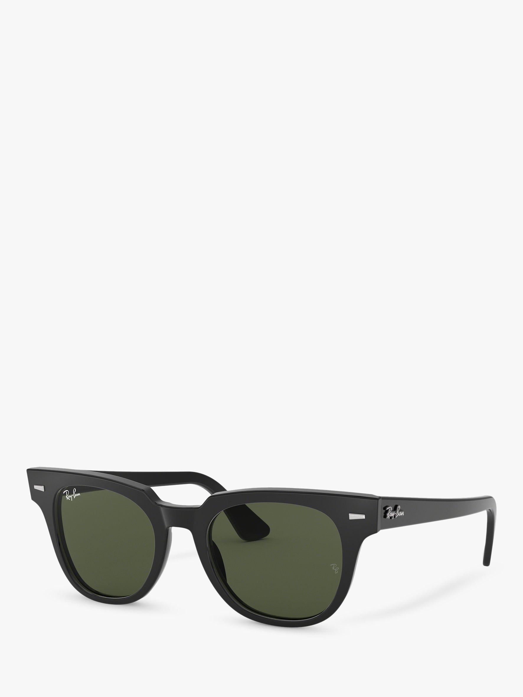 Ray-Ban RB2168 Unisex Square Sunglasses, Shiny Black/Green
