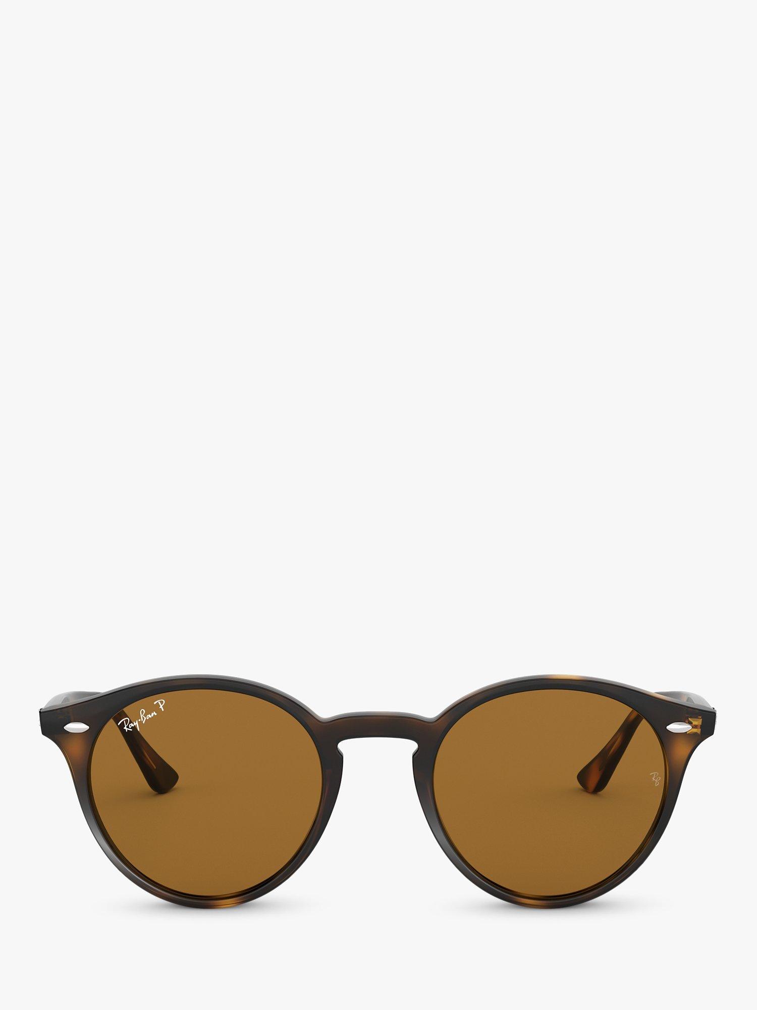 Product image 2 of 11, which shows Ray-Ban RB2180 Men's Round Framed Sunglasses, Shiny Dark Havana