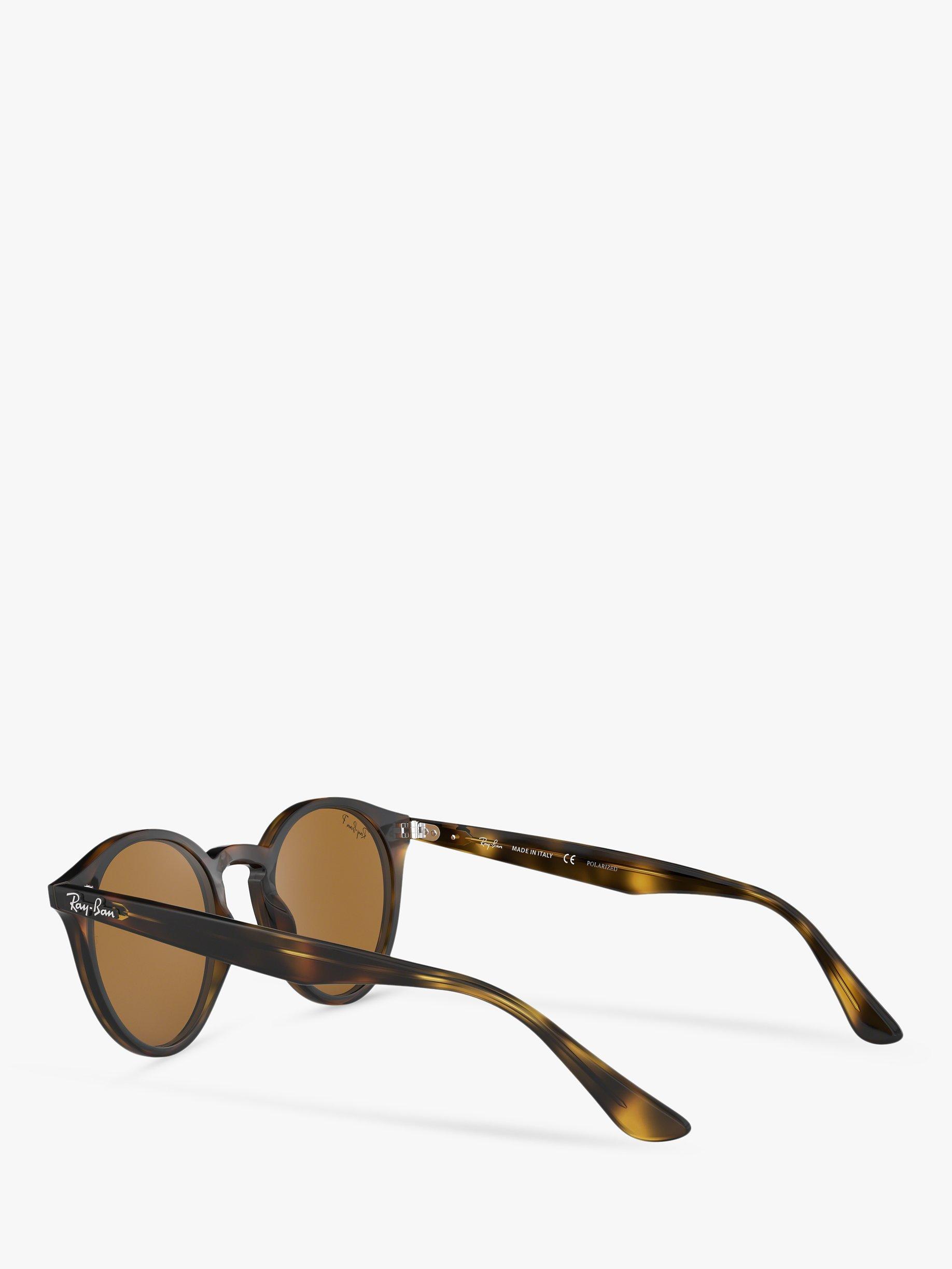 Product image 5 of 11, which shows Ray-Ban RB2180 Men's Round Framed Sunglasses, Shiny Dark Havana