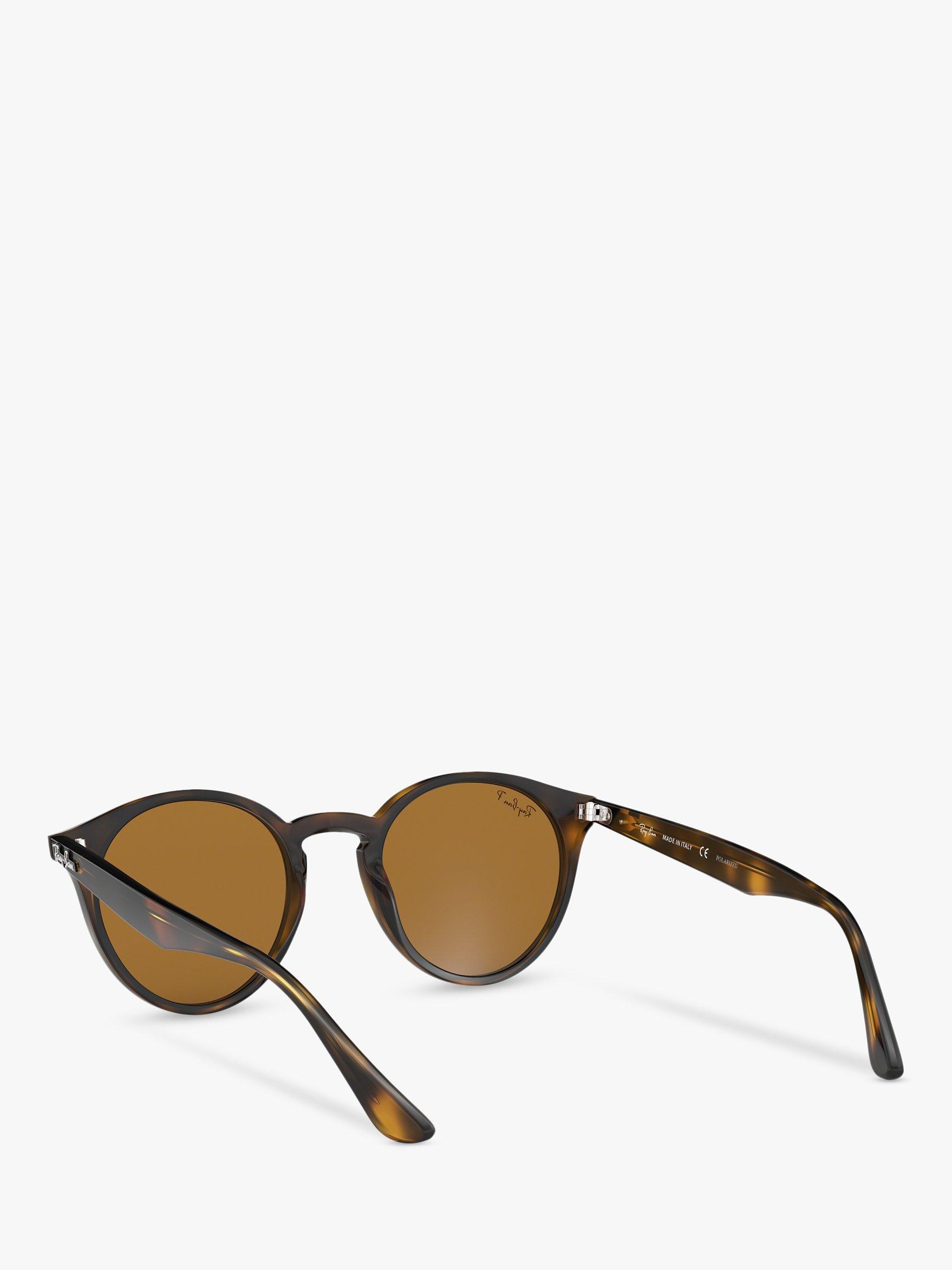 Product image 6 of 11, which shows Ray-Ban RB2180 Men's Round Framed Sunglasses, Shiny Dark Havana
