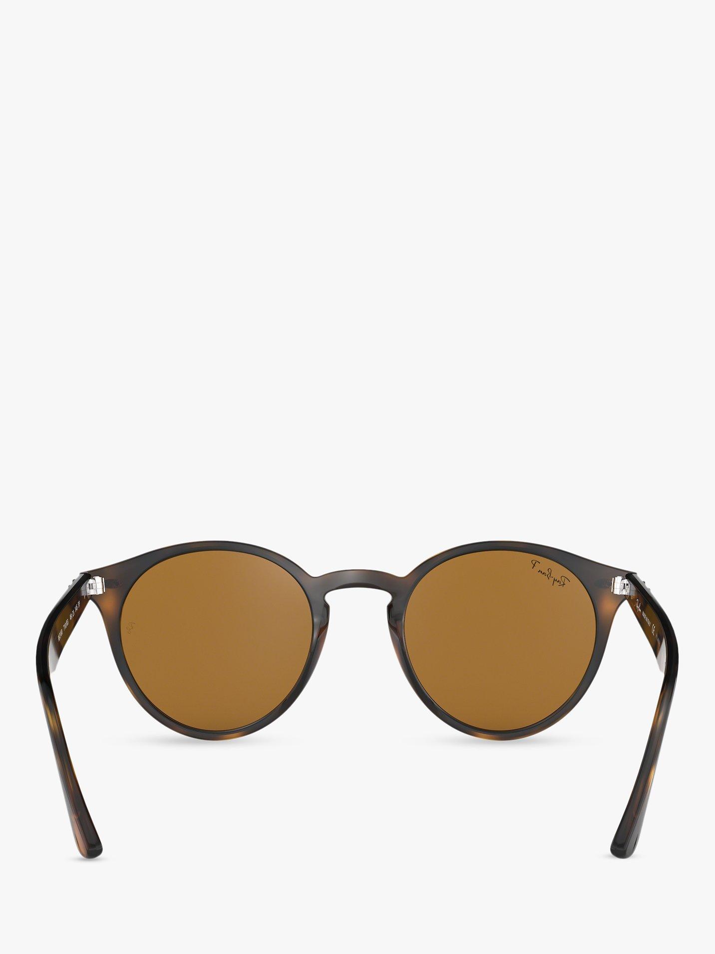Product image 7 of 11, which shows Ray-Ban RB2180 Men's Round Framed Sunglasses, Shiny Dark Havana