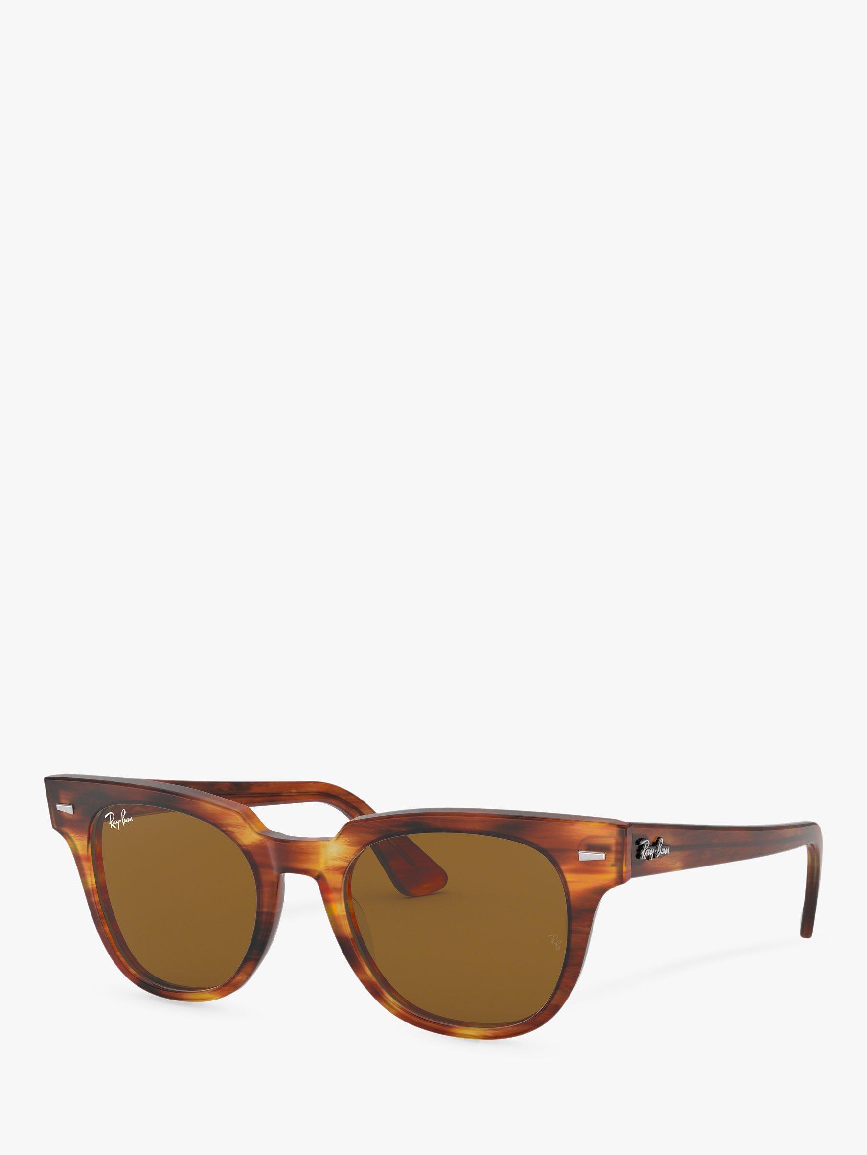 Ray-Ban RB2168 Unisex Square Sunglasses, Striped Havana/Brown