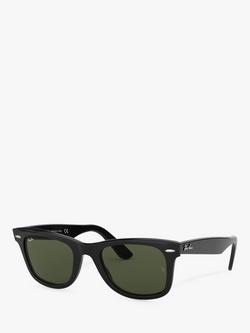 Ray-Ban RB2140 Unisex New Wayfarer Sunglasses, Black/Green