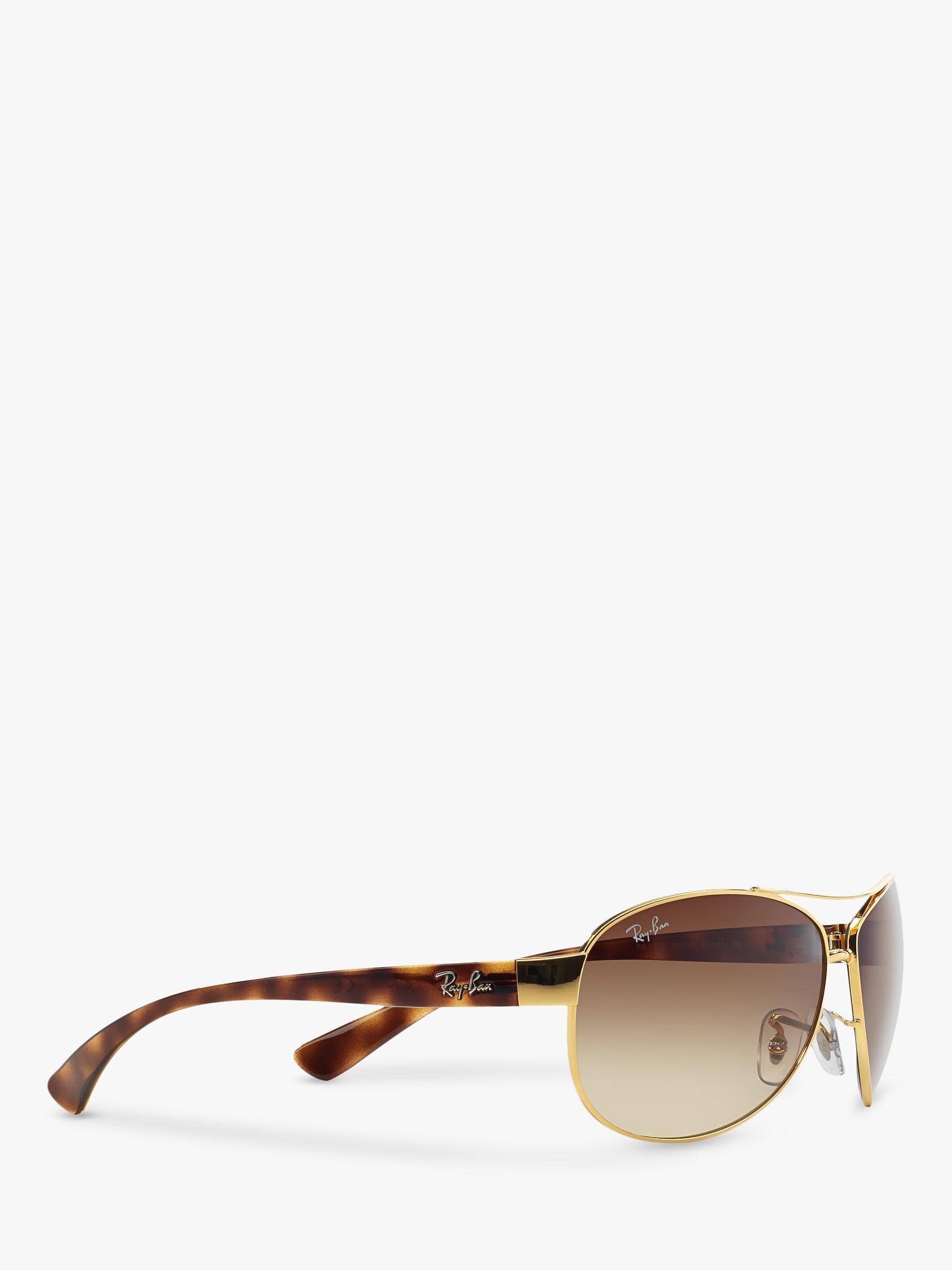 Product image 11 of 11, which shows Ray-Ban RB3386 Men's Aviator Sunglasses, Arista Gold/Brown Gradient