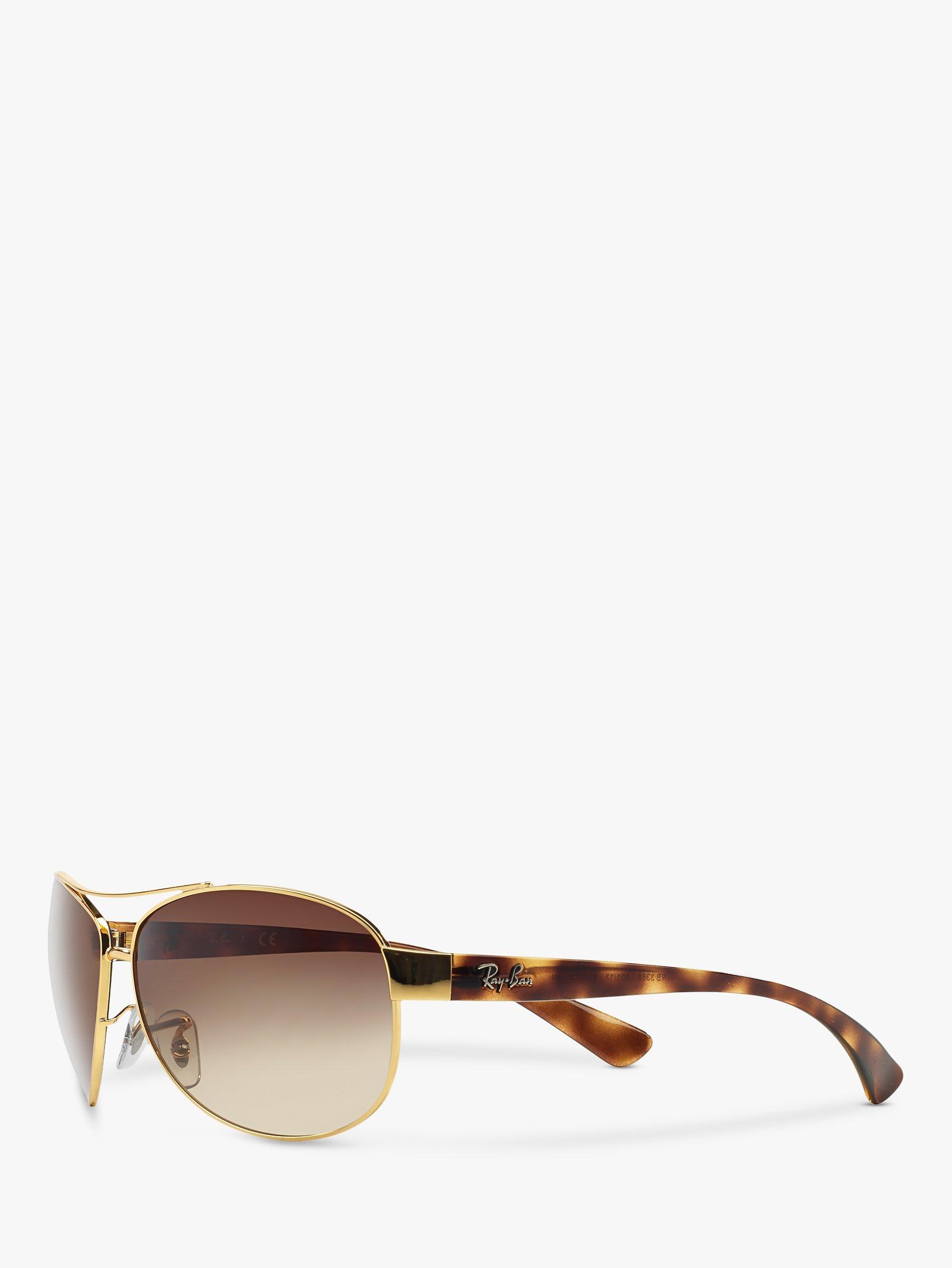 Product image 2 of 11, which shows Ray-Ban RB3386 Men's Aviator Sunglasses, Arista Gold/Brown Gradient