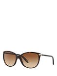 Polo Ralph Lauren RA5160 Women's Cat's Eye Sunglasses, Dark Tortoise/Brown Gradient