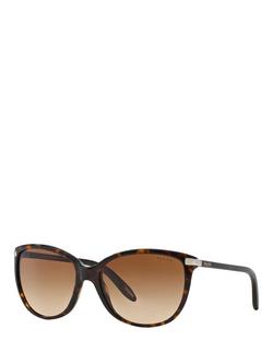 Polo Ralph Lauren RA5160 Women's Cat's Eye Sunglasses, Dark Tortoise/Brown Gradient, Dark Tortoise/Brown Gradient