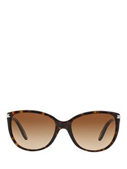 Polo Ralph Lauren RA5160 Women's Cat's Eye Sunglasses, Dark Tortoise/Brown Gradient - view 2, Dark Tortoise/Brown Gradient