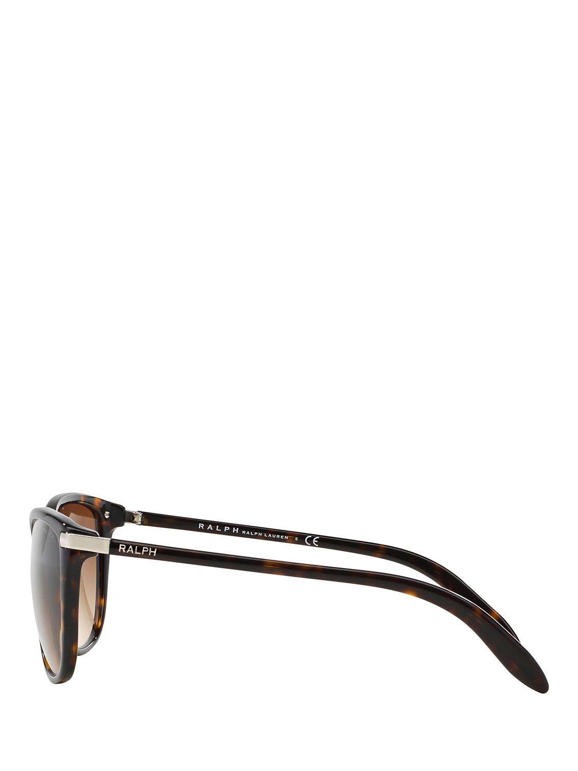 Product image 3 of 11, which shows Polo Ralph Lauren RA5160 Women's Cat's Eye Sunglasses, Dark Tortoise/Brown Gradient
