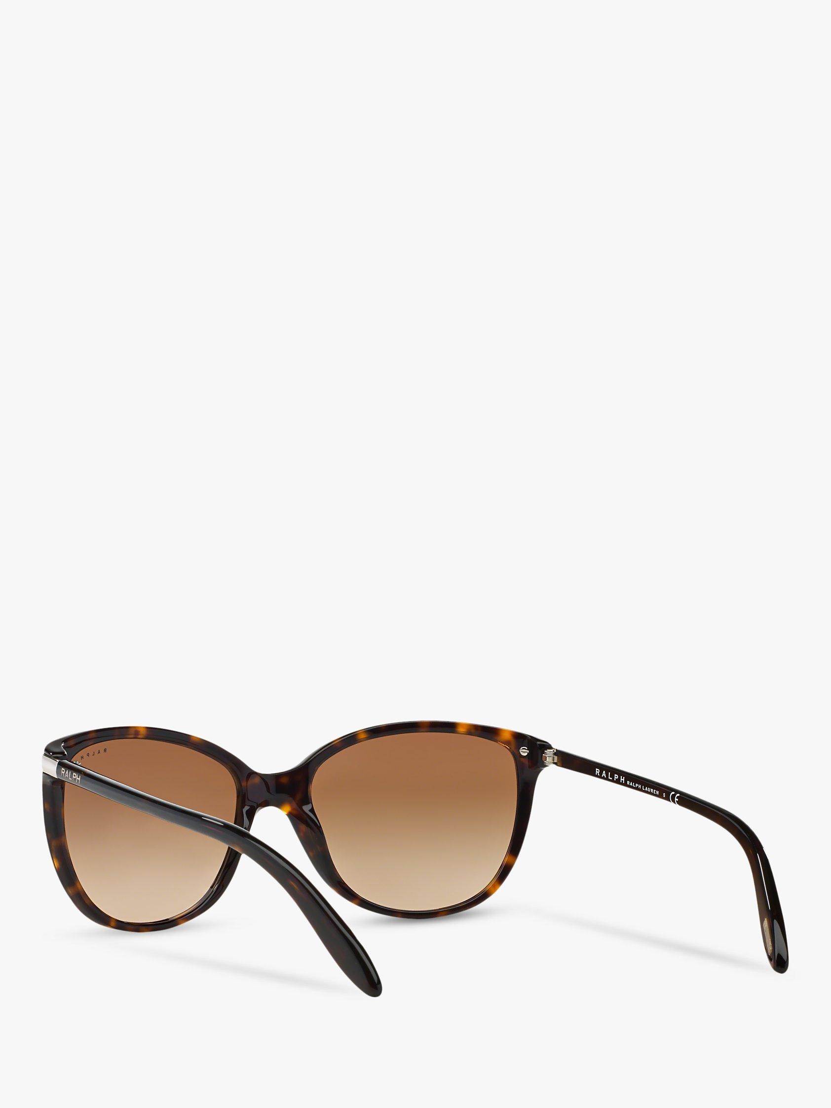 Product image 6 of 11, which shows Polo Ralph Lauren RA5160 Women's Cat's Eye Sunglasses, Dark Tortoise/Brown Gradient
