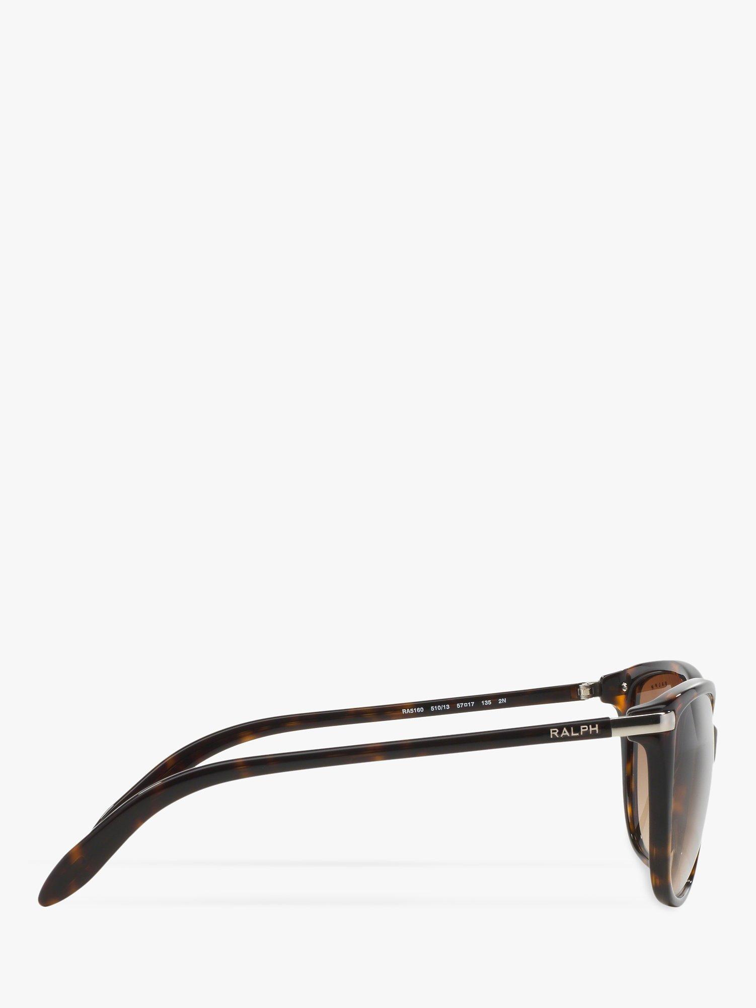 Product image 10 of 11, which shows Polo Ralph Lauren RA5160 Women's Cat's Eye Sunglasses, Dark Tortoise/Brown Gradient
