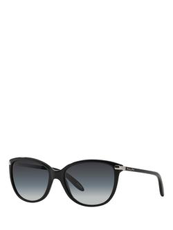 Polo Ralph Lauren RA5160 Women's Cat's Eye Sunglasses, Black/Grey, Black/Grey