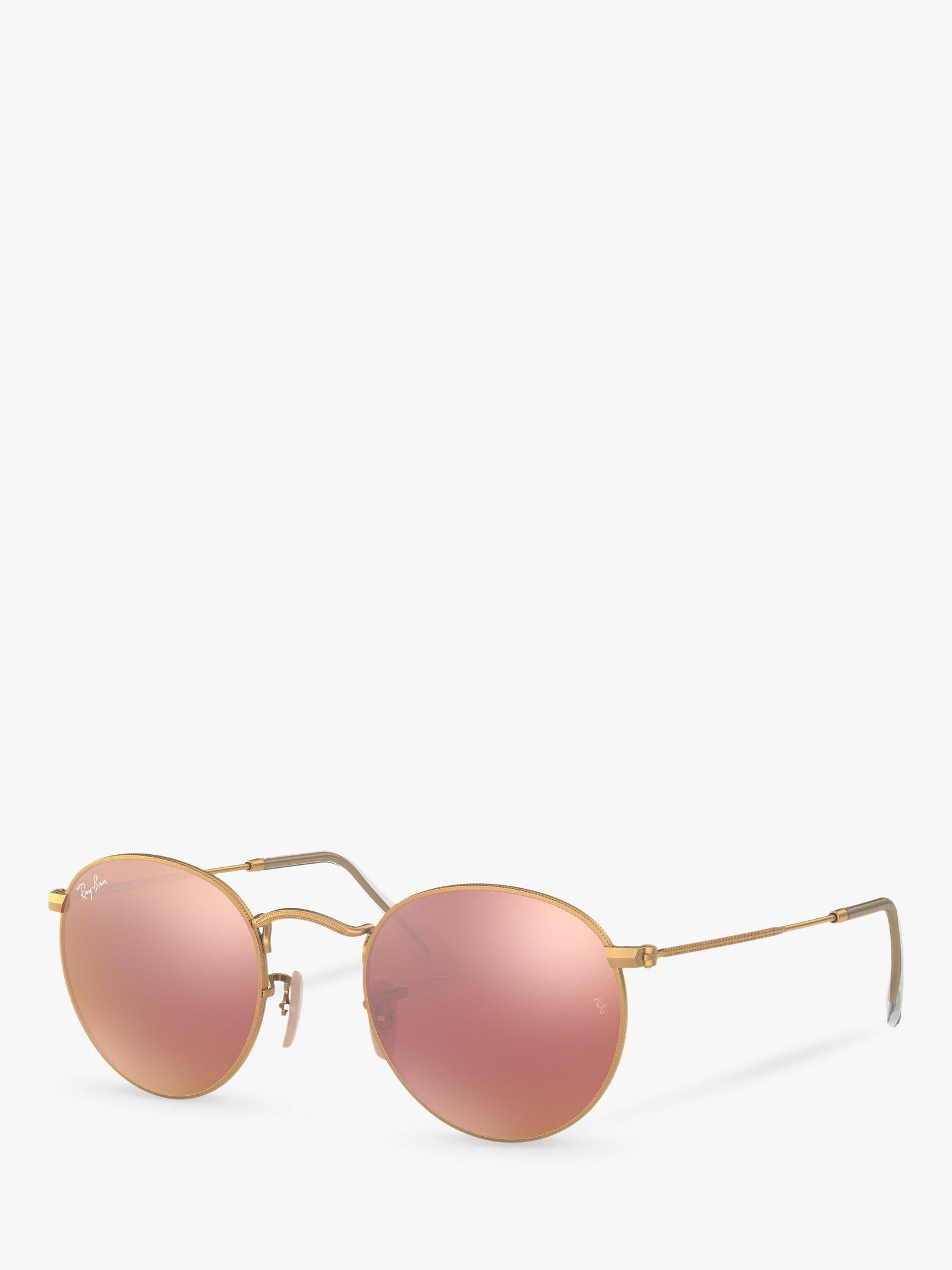 Rose gold mirrored ray bans deals