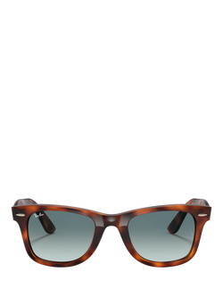 Ray-Ban RB4340 Unisex Wayfarer Sunglasses, Red Havana/Blue Gradient - view 2, Red Havana/Blue Gradient