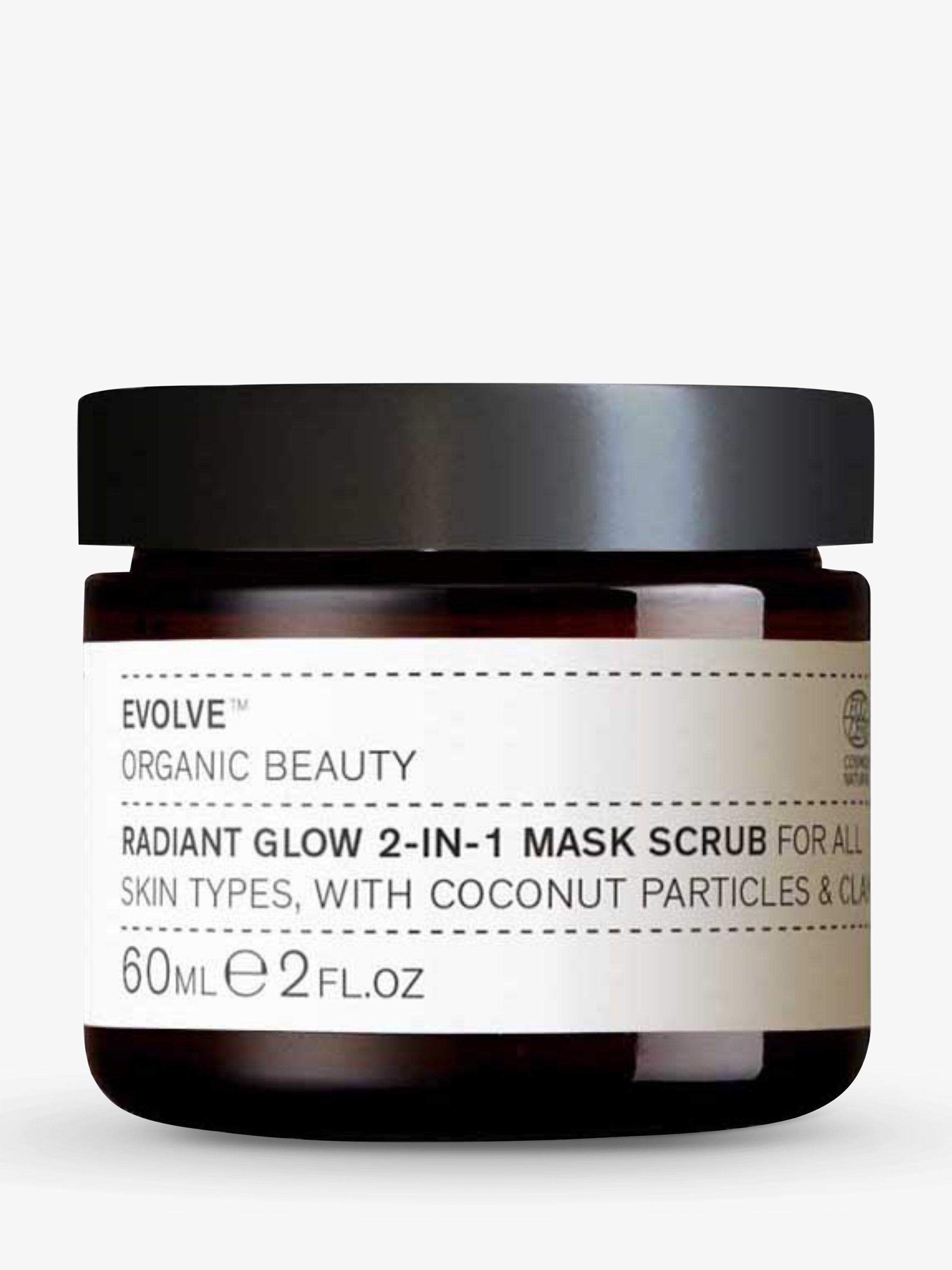 Product image 1 of 5, which shows Evolve Organic Beauty Radiant Glow 2-in-1 Mask Scrub, 60ml