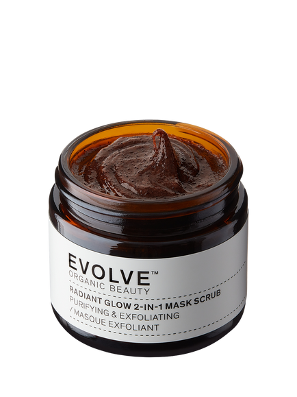Evolve Organic Beauty Radiant Glow 2-in-1 Mask Scrub, 60ml - view 2, 