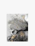 John Lewis - Ocean Splash I Canvas Print, 80 x 60cm, Grey/Gold