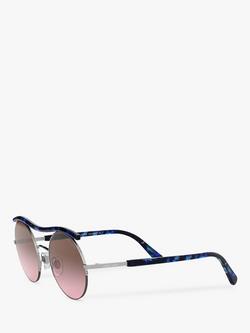 Giorgio Armani AR6082 Women's Round Sunglasses - view 2, Tortoise Blue/Purple Gradient