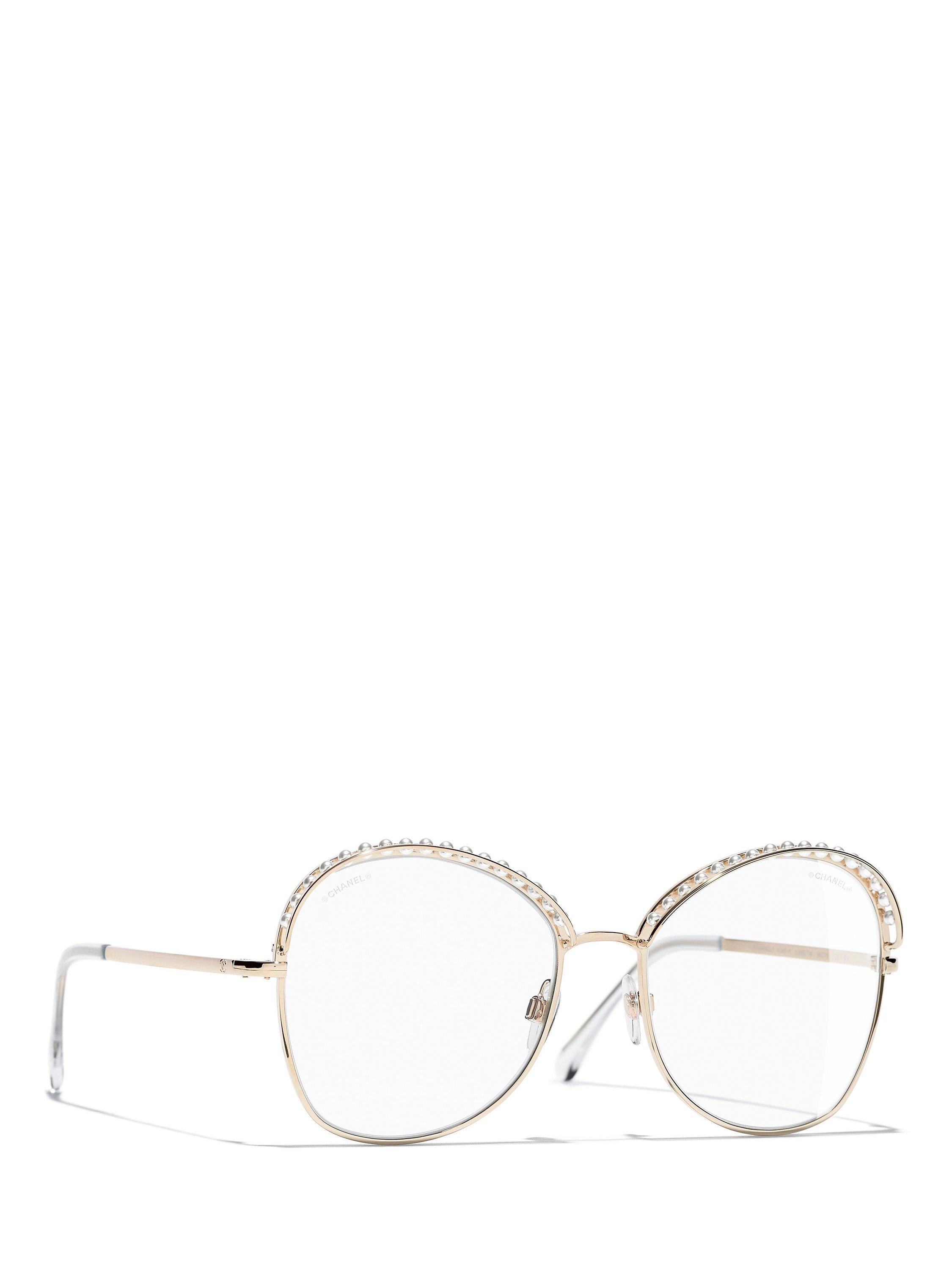 CHANEL Round Sunglasses CH4246H Gold Clear