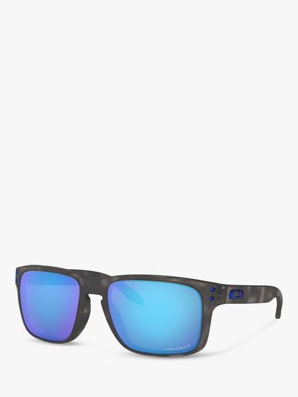 Oakley OO9102 Men's Holbrook Prizm Polarised Square Sunglasses, Black/Tortoise, Black/Tortoise