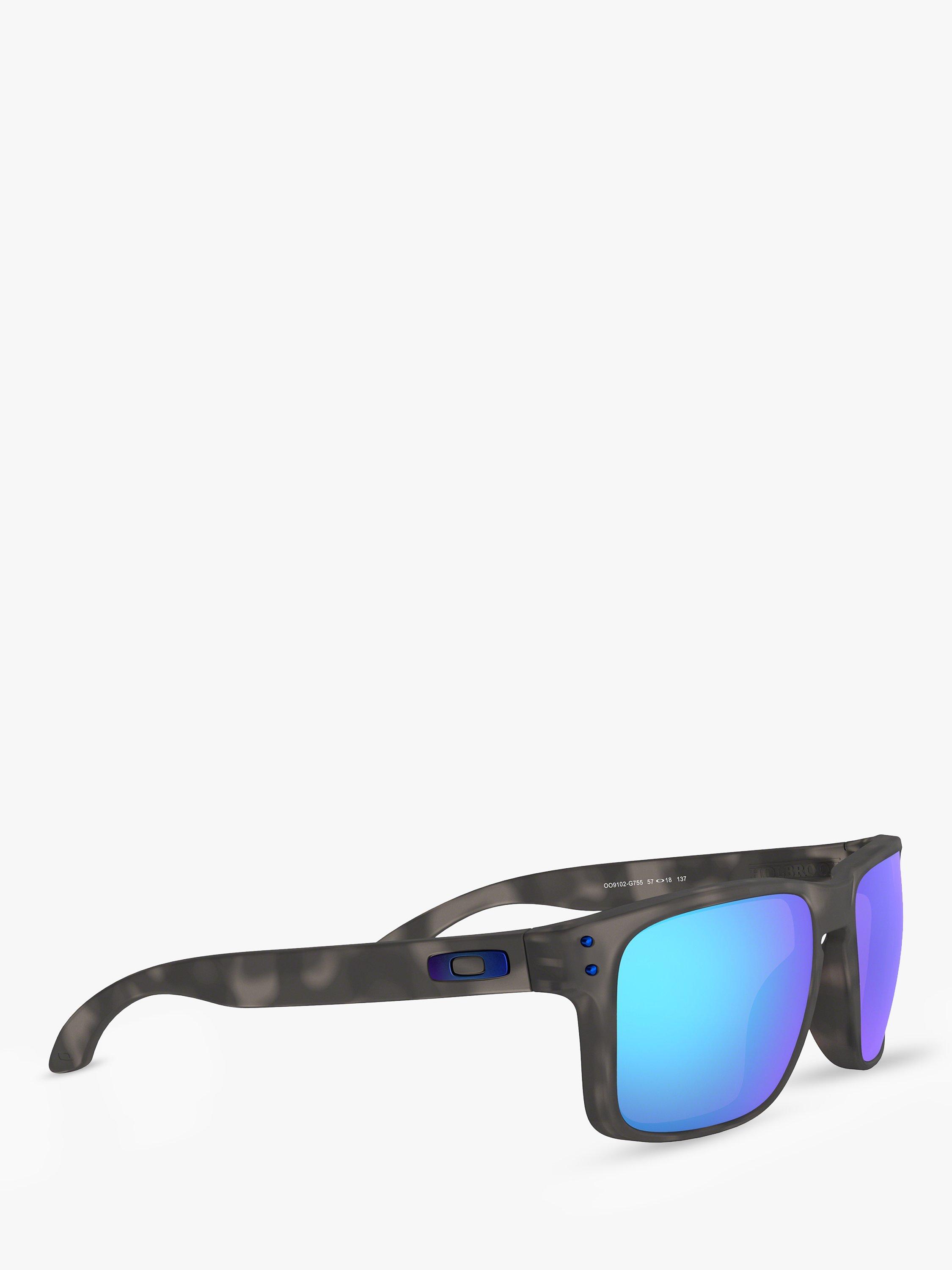 Product image 11 of 11, which shows Oakley OO9102 Men's Holbrook Prizm Polarised Square Sunglasses, Black/Tortoise