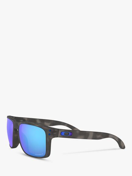 Oakley OO9102 Men's Holbrook Prizm Polarised Square Sunglasses, Black/Tortoise - view 2, Black/Tortoise