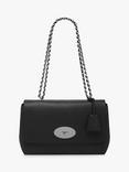 Mulberry Medium Lily Glossy Goat Leather Shoulder Bag, Black