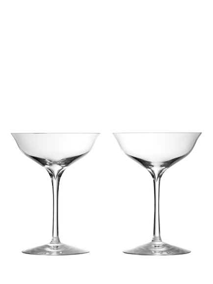 Waterford Crystal Elegance Champagne Coupe Glasses, 230ml, Set of 2, Clear, Clear