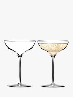 Waterford Crystal Elegance Champagne Coupe Glasses, 230ml, Set of 2, Clear - view 2, Clear