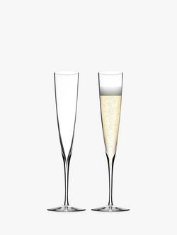 Waterford Crystal Elegance Glass Champagne Trumpets, 170ml, Set of 2, Clear - view 2, Clear