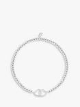 Joma Jewellery Little Friendship Interlock Heart Chain Bracelet, Silver