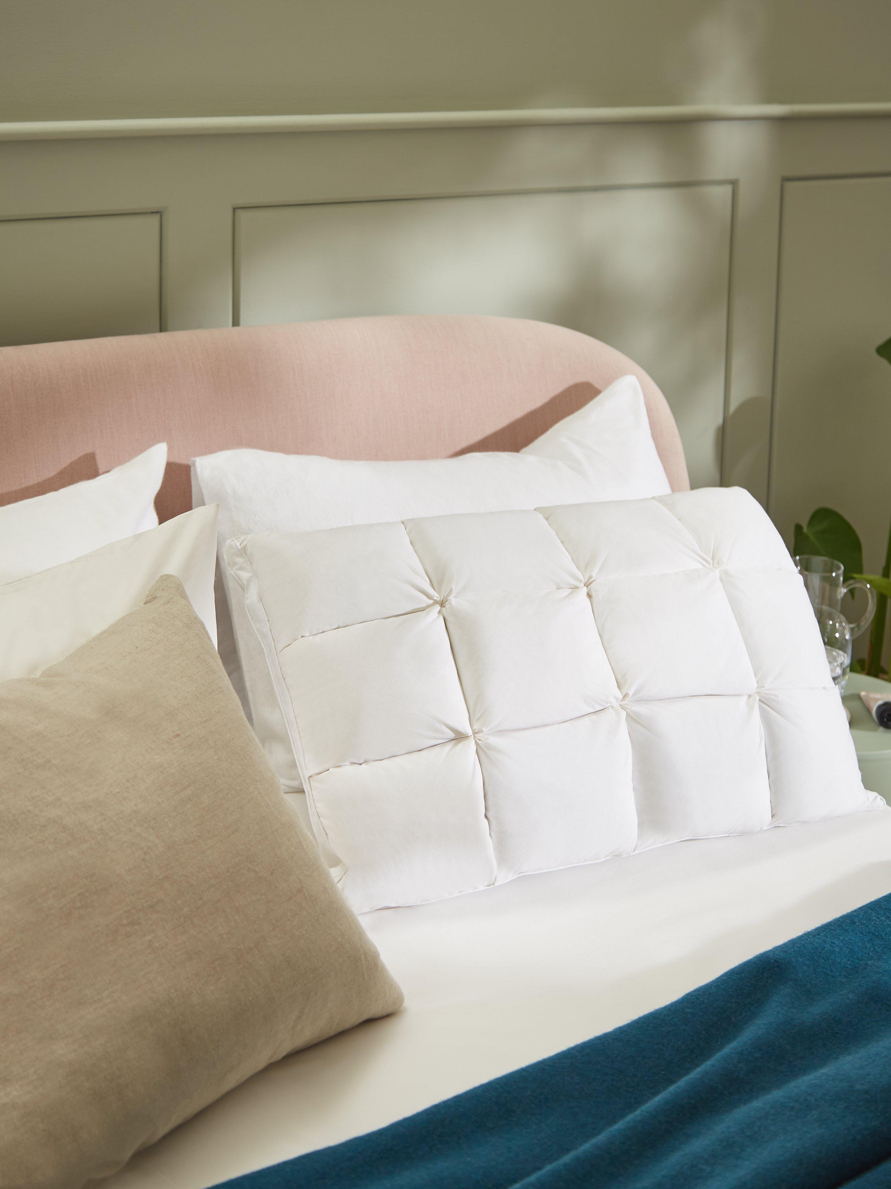 John Lewis Natural Quilted Top Hybrid Standard Pillow, Medium/Firm