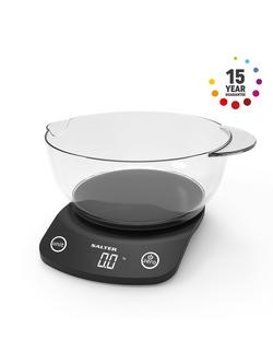 Salter Electronic Digital Kitchen Scale & 1.8L Bowl, 5kg - view 2, Black