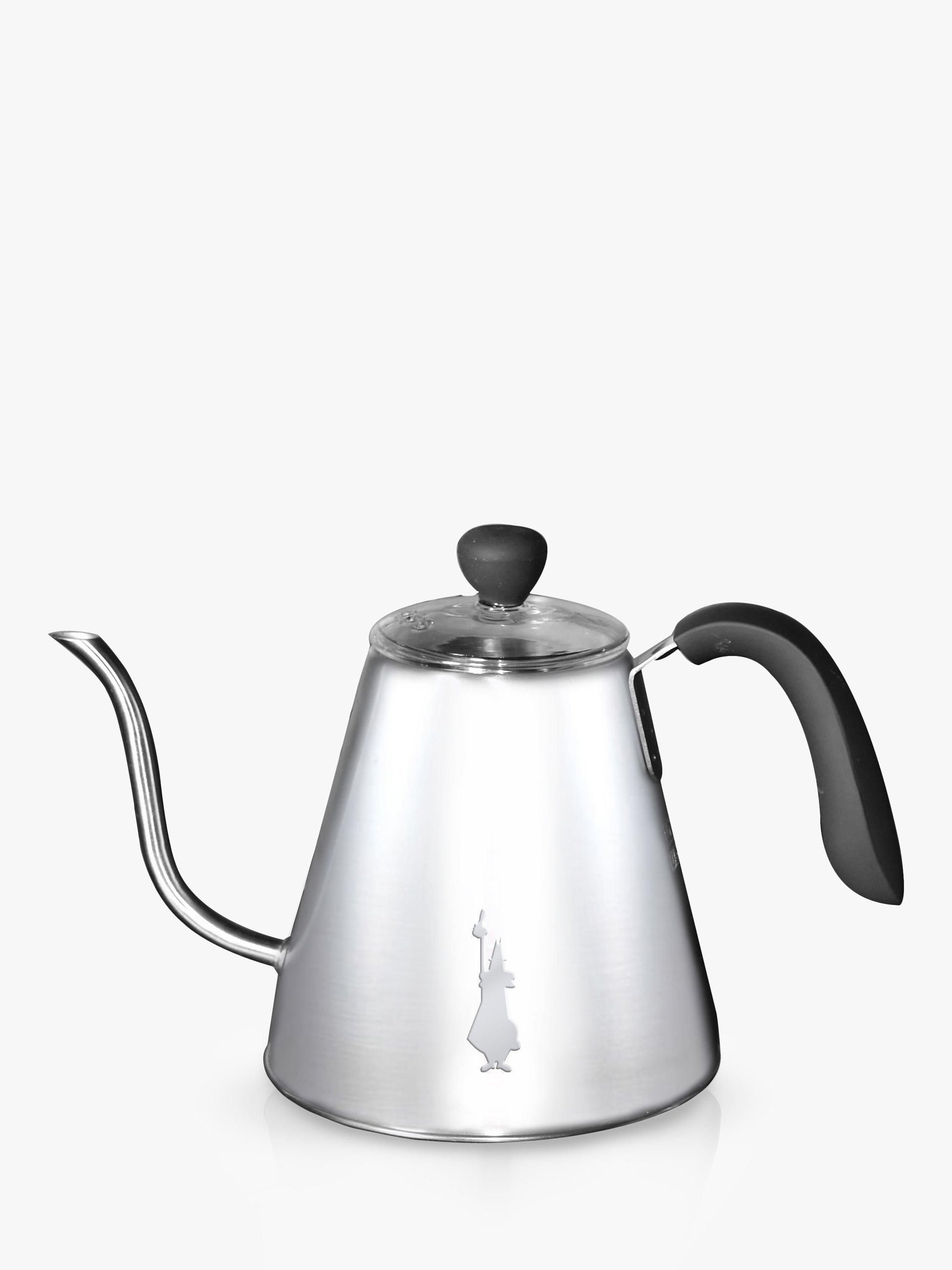 Bialetti Bollitore Acciaio Stainless Steel Stovetop Kettle, 1L, Silver