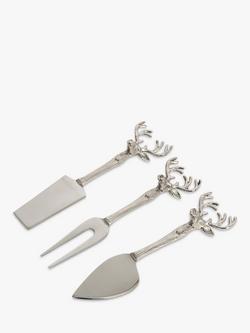 Culinary Concepts Stag Cheese Knives, 3 Piece, Silver