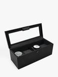 Stackers Glass 4 Watch Box, Black