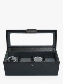 Stackers Glass 4 Watch Box, Black - view 2, Black
