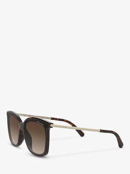 Michael Kors MK2079U Women's Zermatt Square Sunglasses - view 2, Dark Tortoise/Brown Gradient