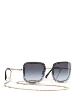 CHANEL Square Sunglasses CH4244 Gold/Grey, Gold/Grey