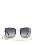 CHANEL Square Sunglasses CH4244 Gold/Grey