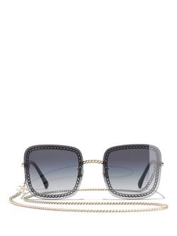 CHANEL Square Sunglasses CH4244 Gold/Grey - view 2, Gold/Grey