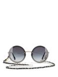 CHANEL Round Sunglasses CH4245, Pale Gold/Grey Gradient
