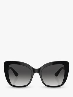 Dolce & Gabbana DG4348 Women's Cat's Eye Sunglasses - view 2, Black/Grey Gradient