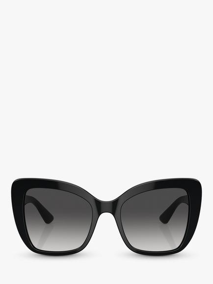 Dolce & Gabbana DG4348 Women's Cat's Eye Sunglasses - view 2, Black/Grey Gradient