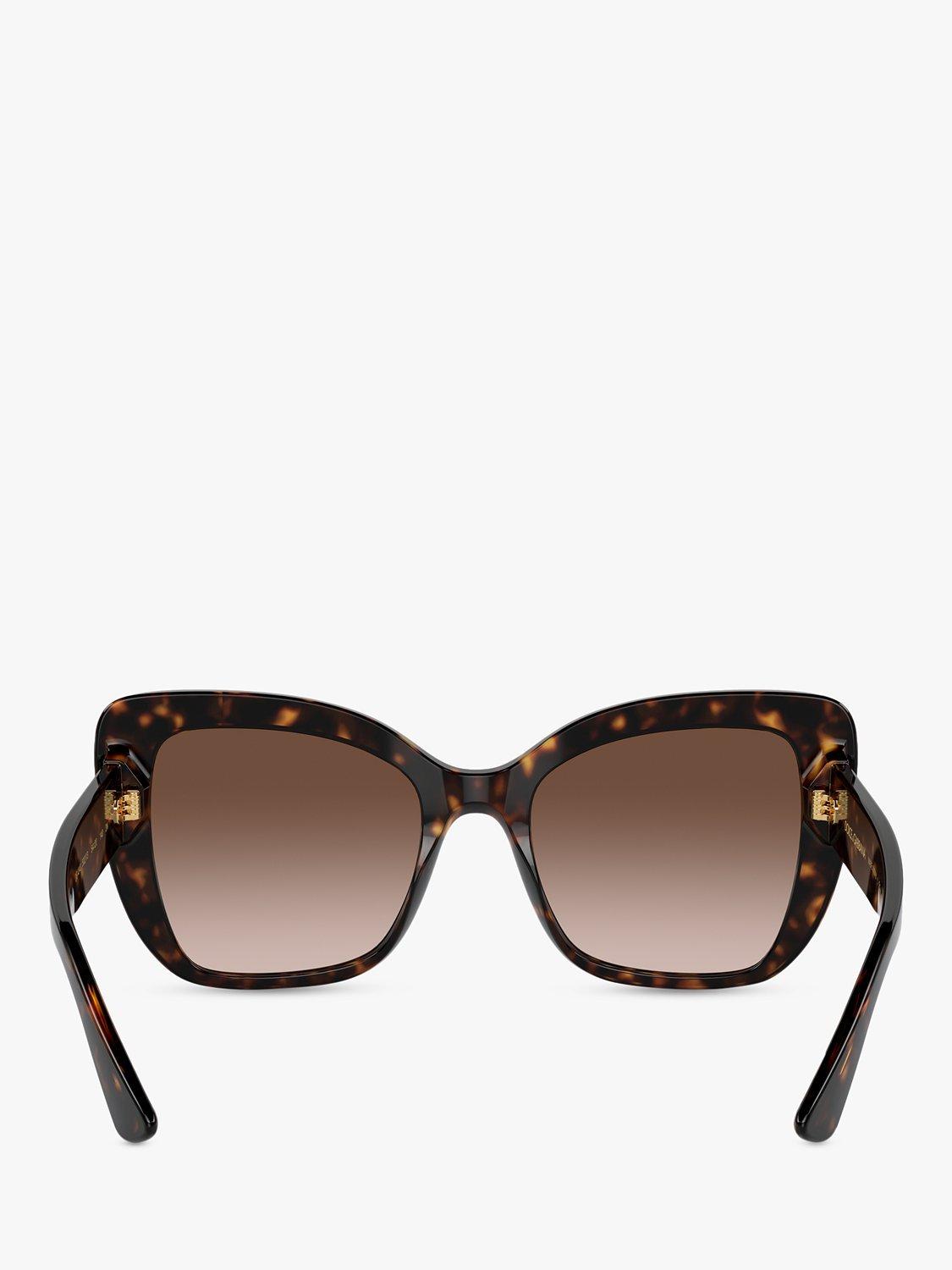 Product image 4 of 11, which shows Dolce & Gabbana DG4348 Women's Cat's Eye Sunglasses, Tortoise/Brown Gradient